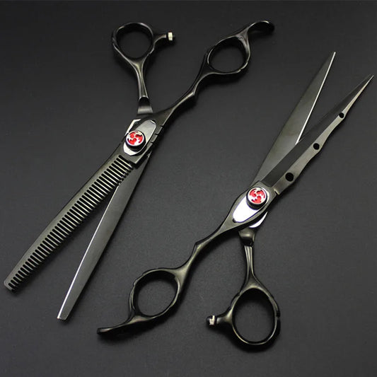 Yoru no Yami Darkness Series 7" Left Handed Japanese Steel Hairdressing Scissors