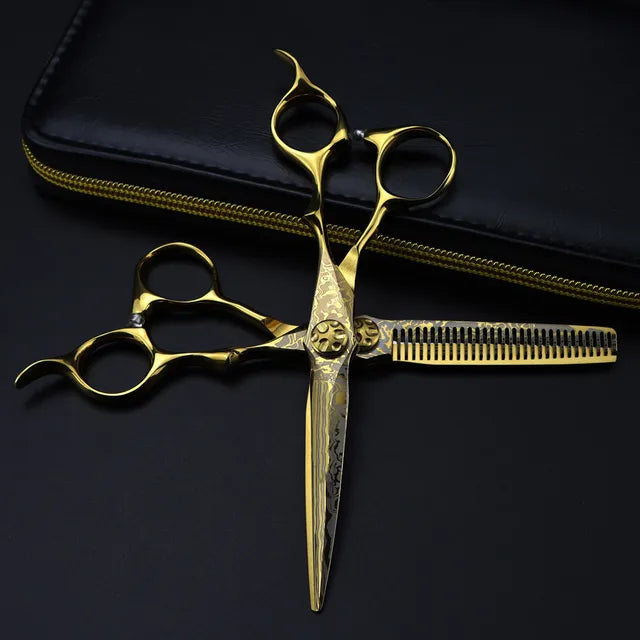 Sakura Blossom Series 6" Japanese Steel Hairdressing Scissors