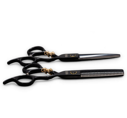 Kuroku Noir Series 6" Japanese Steel Hairdressing Scissors